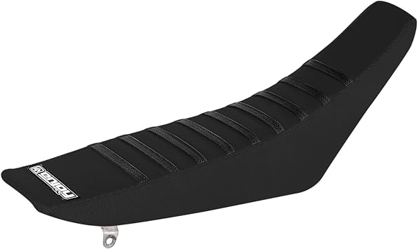Enjoy Mfg Seat Cover - Compatible Fit for 2007-2024 Honda CRF 150R CRF150R - All Black/Black Ribs #50