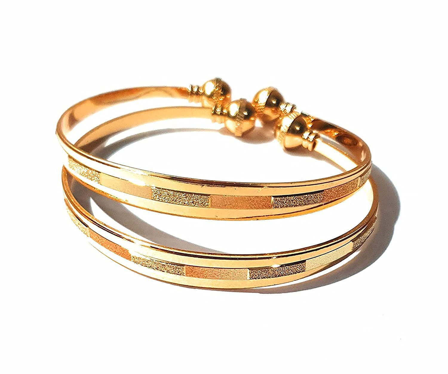 AB Beauty House The Ethnicity Brass Gold Plated Adjustable Bangles for Women & Girls (Free Size) Pack of 2 (B09C4PNCLB) Amazon Price History, Amazon Price Tracker