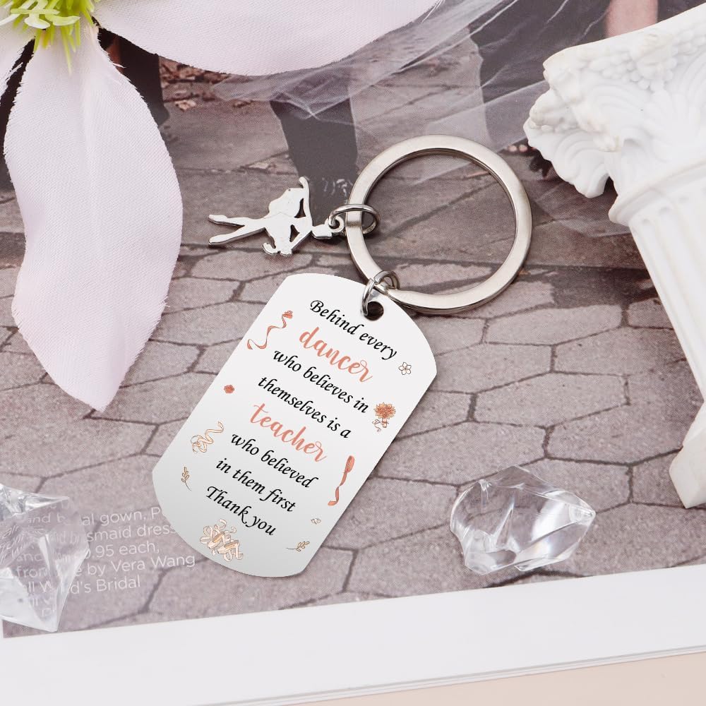 Dance Teacher Gifts for Women Ballet Teacher Gifts Appreciation Thank You Keychain Key Chain Ring Keyring Christmas Gift Graduation End of Year Back to School Birthday Valentines Day Teachers Gift - Image 7
