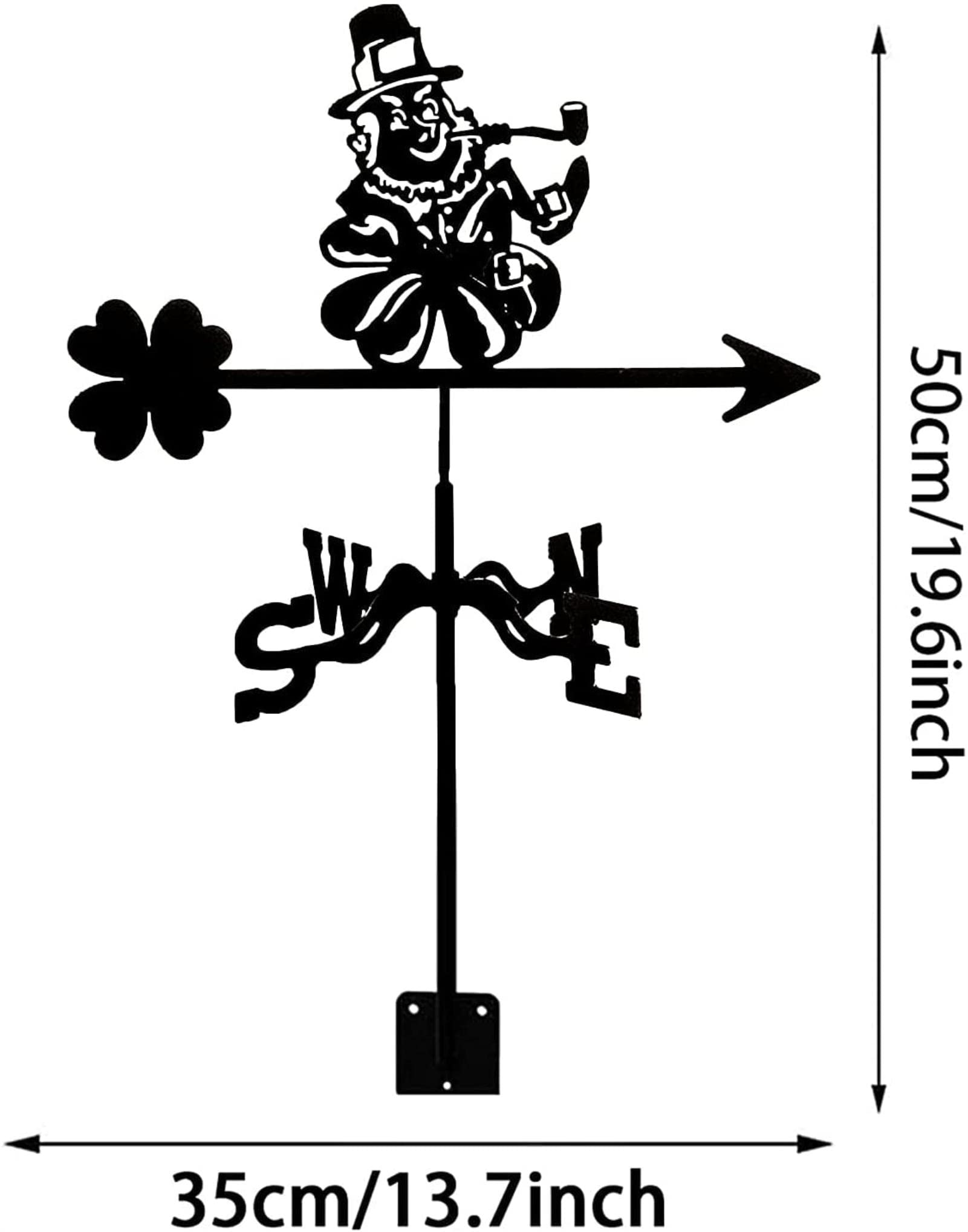 Banderuola segnavento da Giardino segnavento con Rivestimento antiruggine Indicatore di direzione del Vento per la Decorazione di Ornamenti del Cortile del Patio Facile da Usare (Due Piccoli)