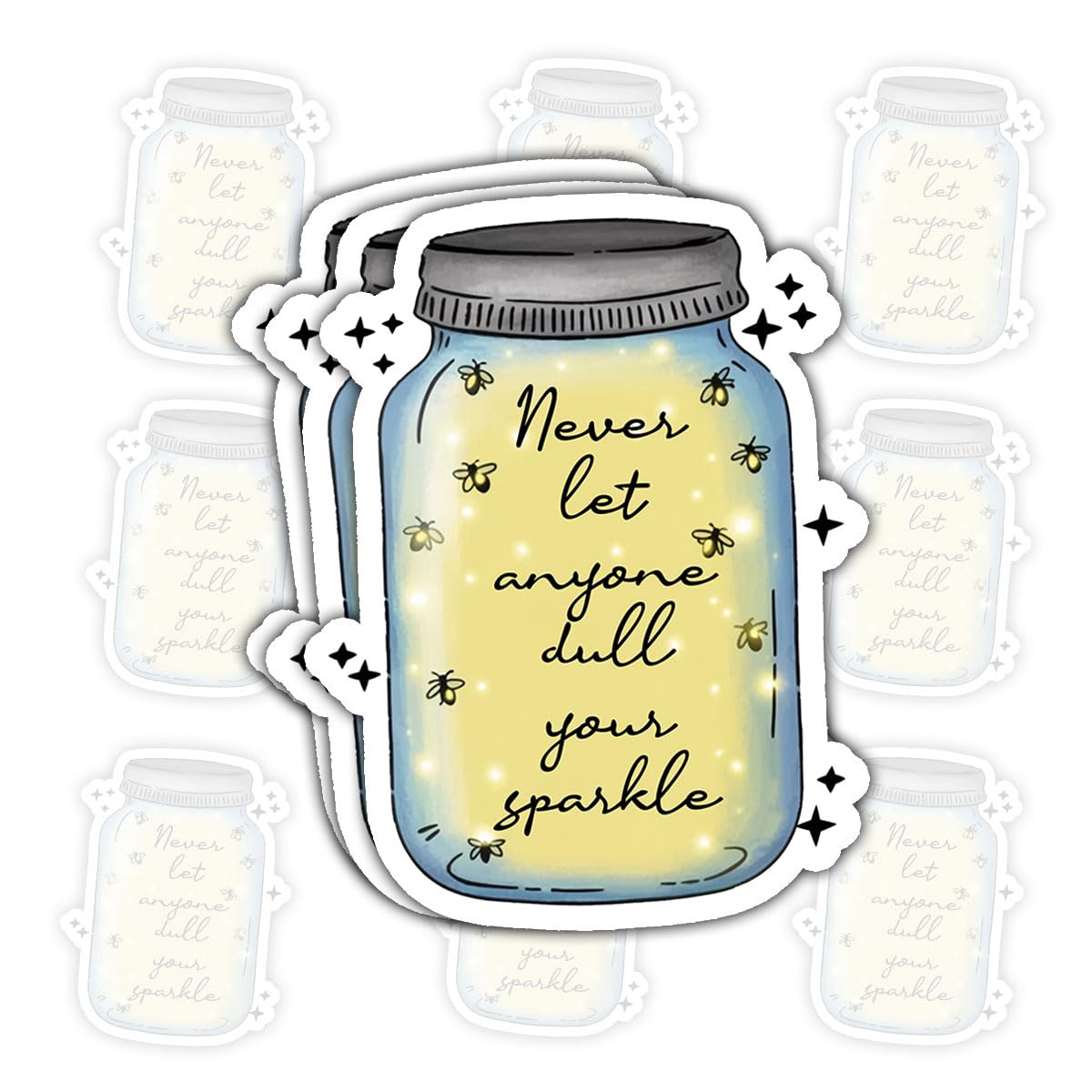 Stickers amour de soi en vinyle imperméable pour PC et tasse