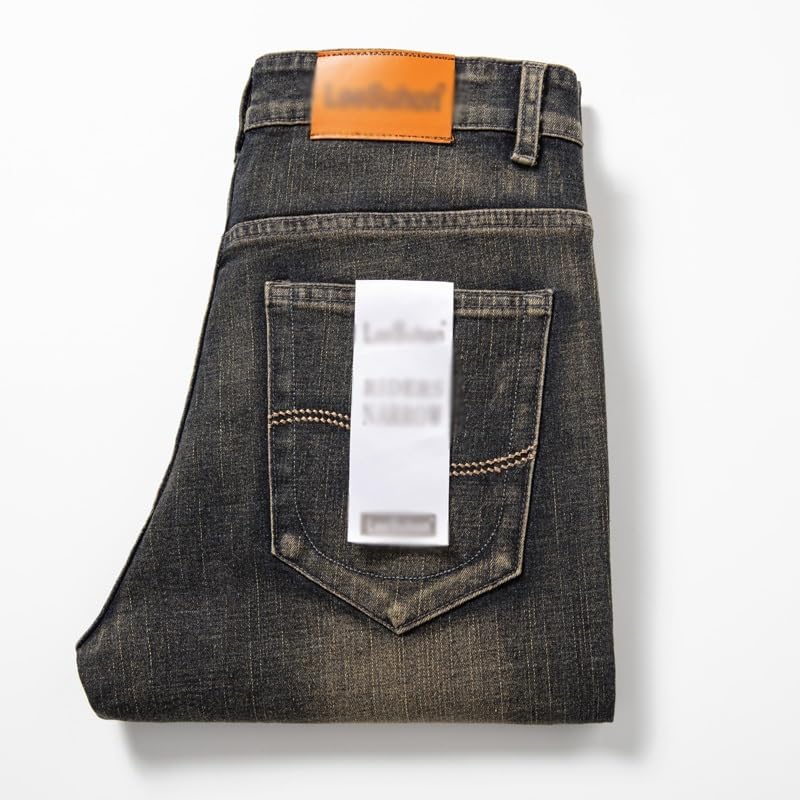 Vintage Jeans Fall Casual Loose Straight Stretch Jeans Regular Fit Pants4