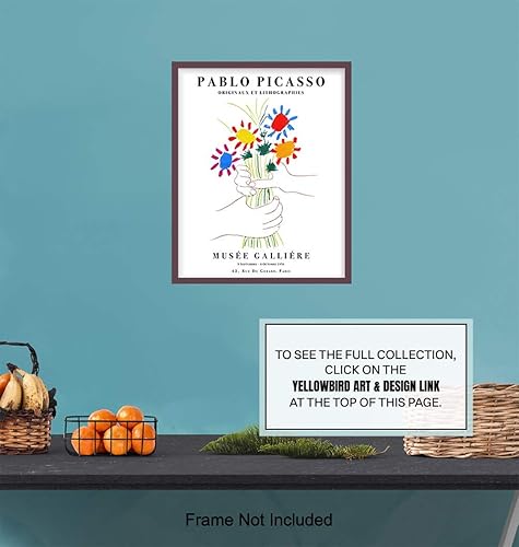 Miniatura 7 de Pablo Picasso Poster - 8x10 Picasso Wall Art - Famous Artist Prints - Gallery Wall Art - Bouquet of Peace - Flowers - Museum Poster 8x10