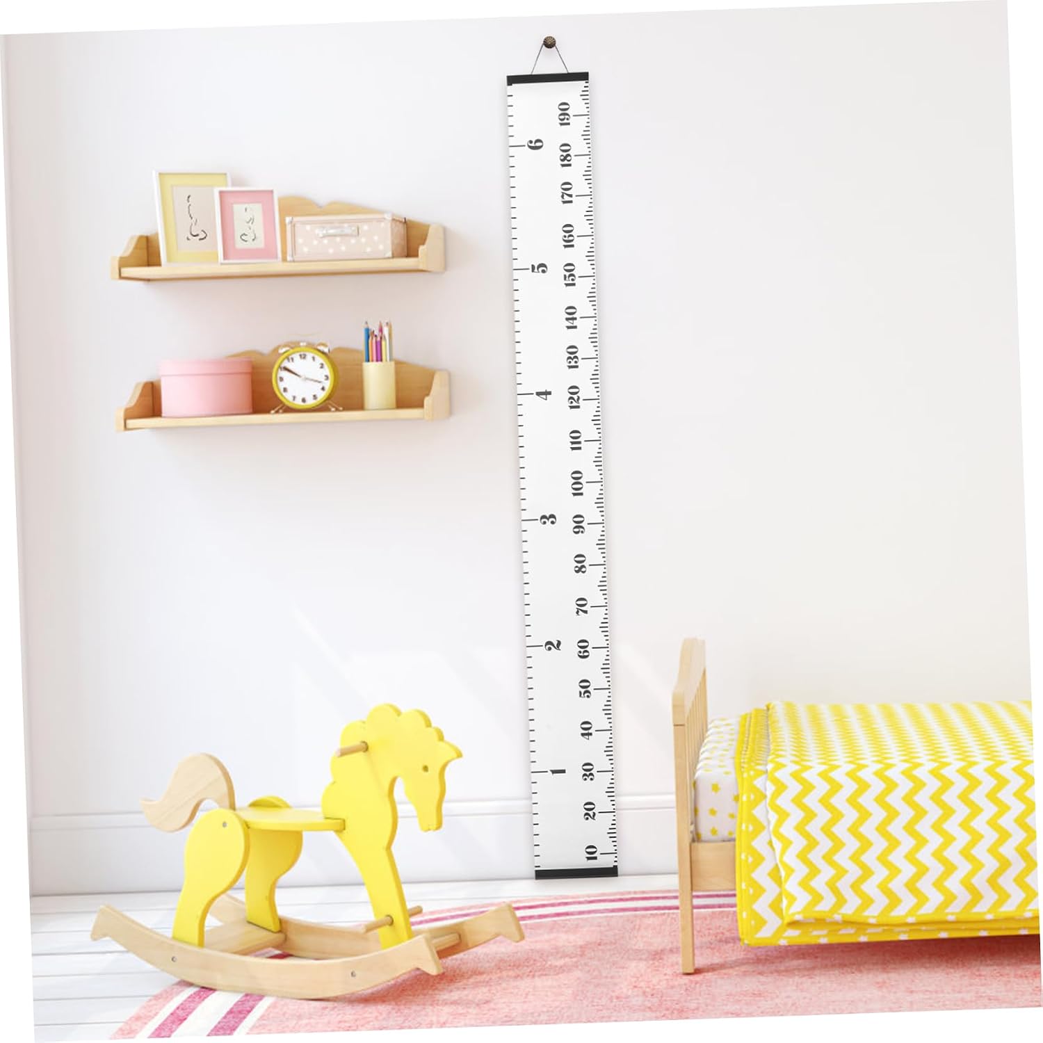 Scandinavian Boys and Girls Growth Chart Wall Height Measuring Ruler for Boy Girl Room Decor