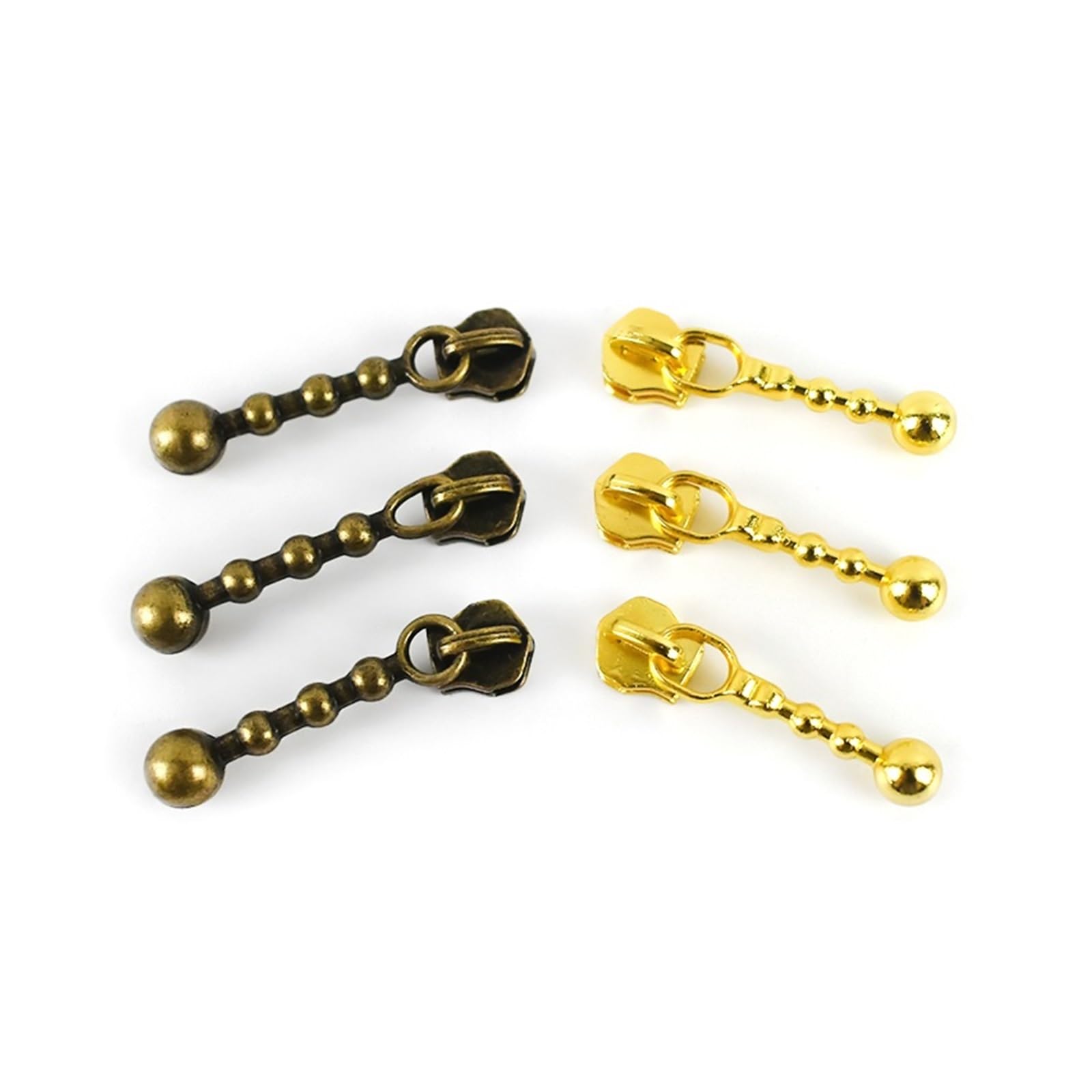 Tirones para deslizamientos de cremallera de metal Deslizador del tirador de la cremallera for cremalleras de Metal, bolsa decorativa con cabeza de cremallera, ropa, chaqueta, accesorios de costura DI