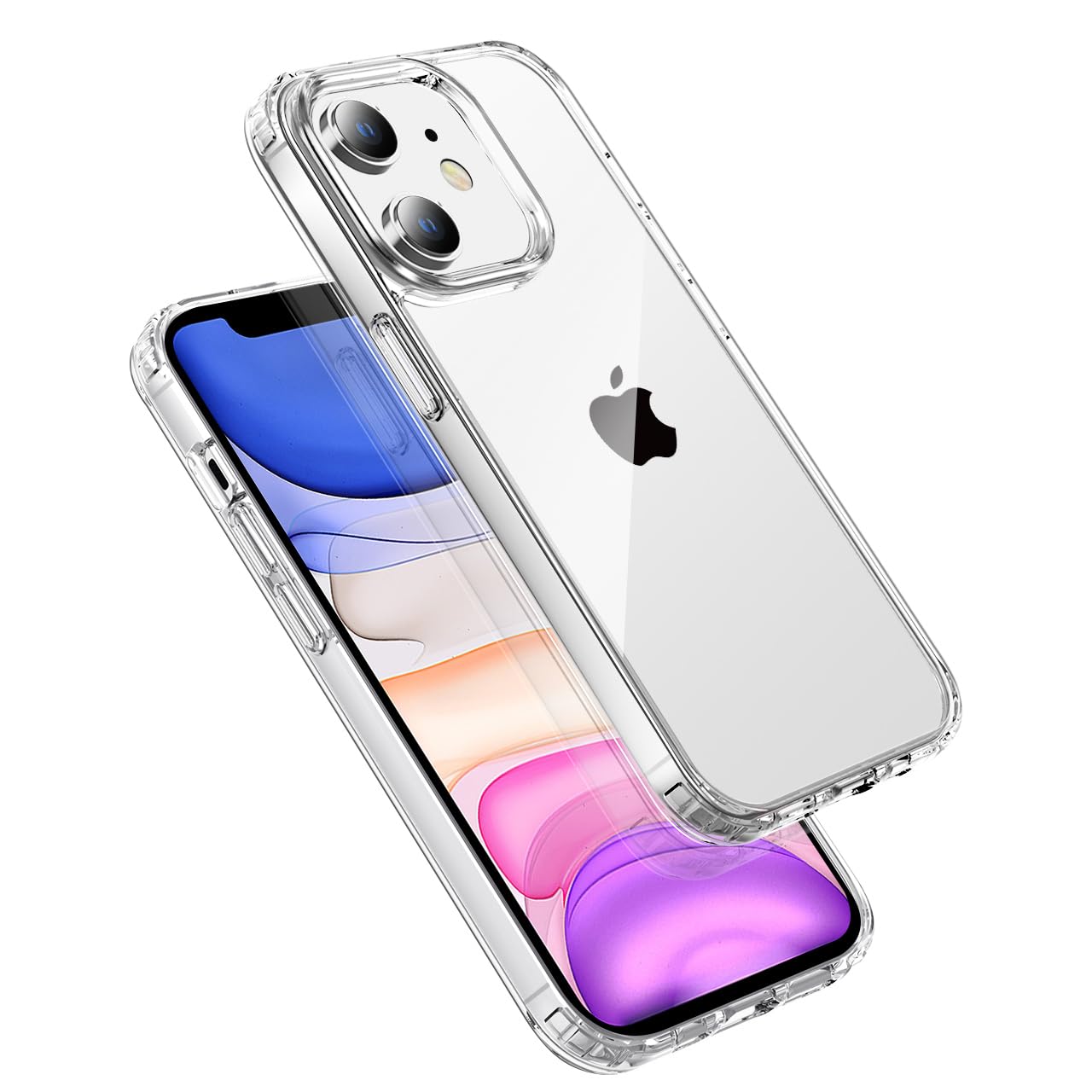 tigratigro Cover per iPhone 11 6.1 Pollici, Anti Ingiallimento,Custodia con Assorbimento degli Urti e Anti-Graffio,Struttura Protettiva Antiscivolo, Classico Stile Cover Trasparente