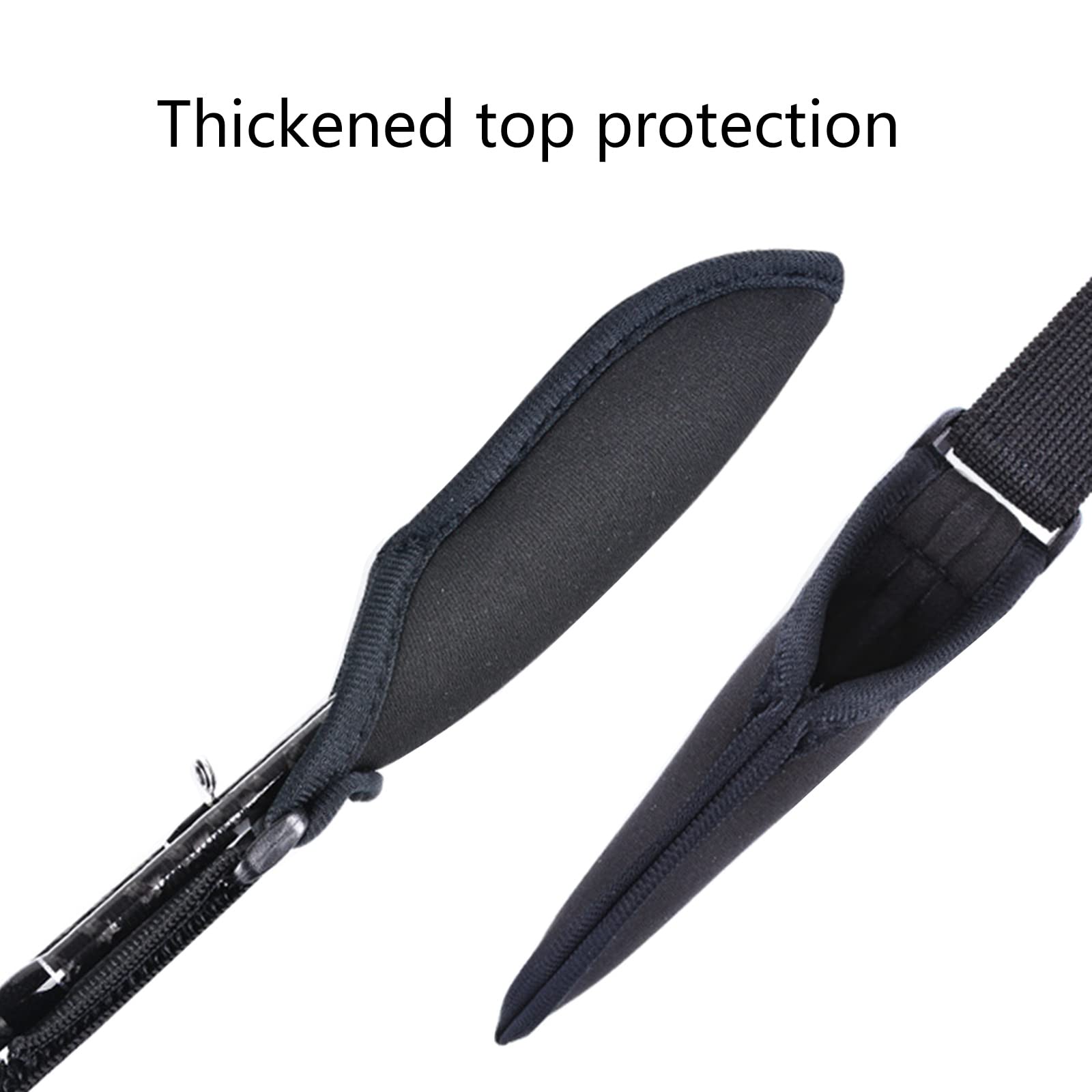 Srtap - Calcetines para caña de pescar, protector de caña de pescar, protector ajustable para caña de pescar, funda protectora de neopreno para caña de pescar