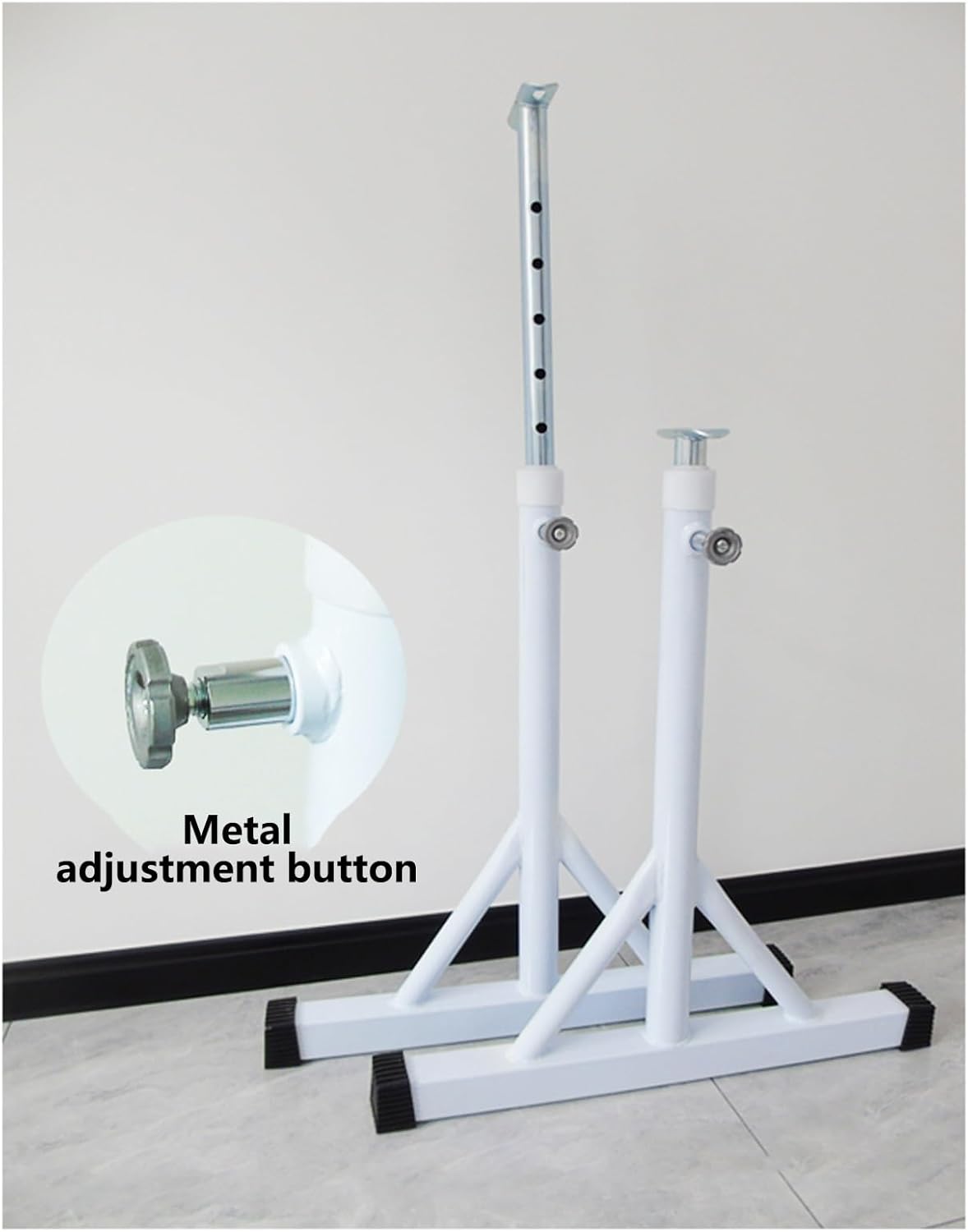 Adjustable Wooden Ballet Barre - Freestanding Portable Dance Pole for Home Gym, Heavy Duty Single/Double Stretching Bar for Ballet, Dance, and Fitness Training