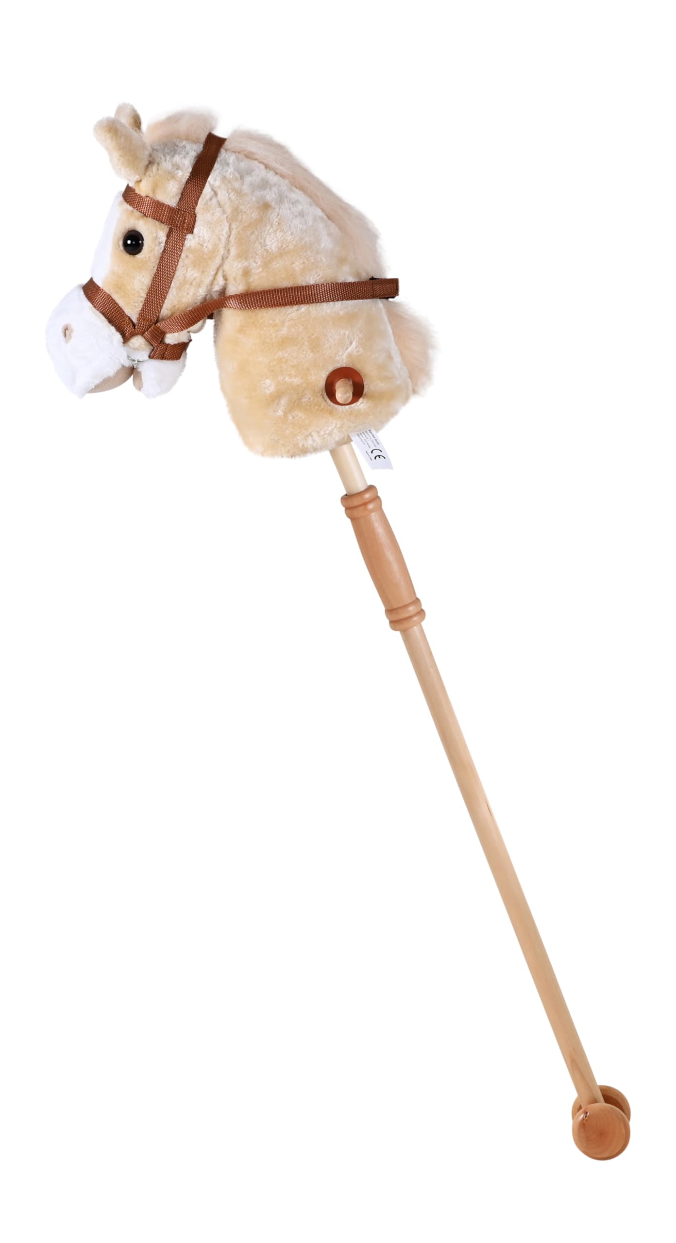 Knorrtoys 40101 - koń na kiju "Sugar", jasnobrązowy