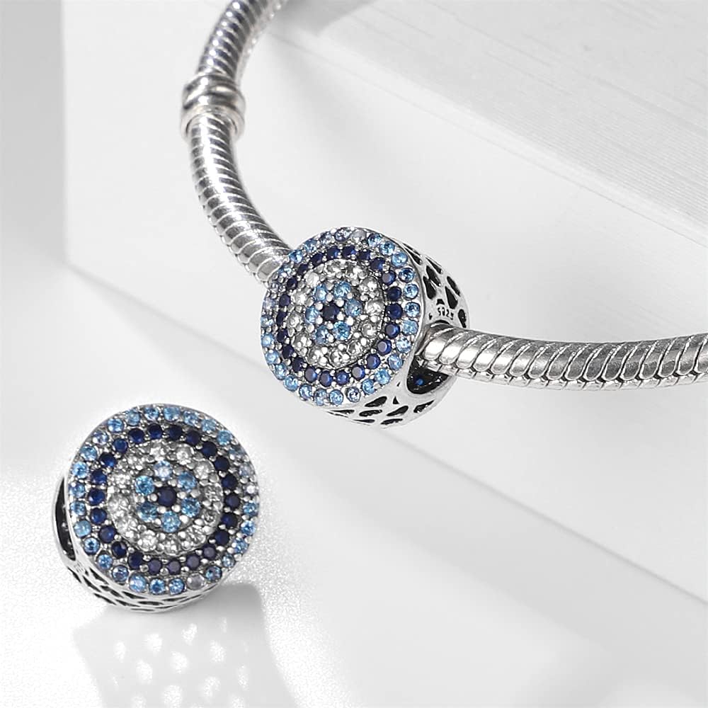 925 Sterling Silver Charms for Bracelets Necklaces 5A Cubic Zirconia Beads Charms Dangle Pendant,Jewelry Beads Gifts for Women - Image 2