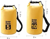 Vista 35 de Bolsa seca flotante impermeable Bear Outdoor, para canotaje, kayak, senderismo, snowboard, acampada, rafting, pesca y excursionismo
