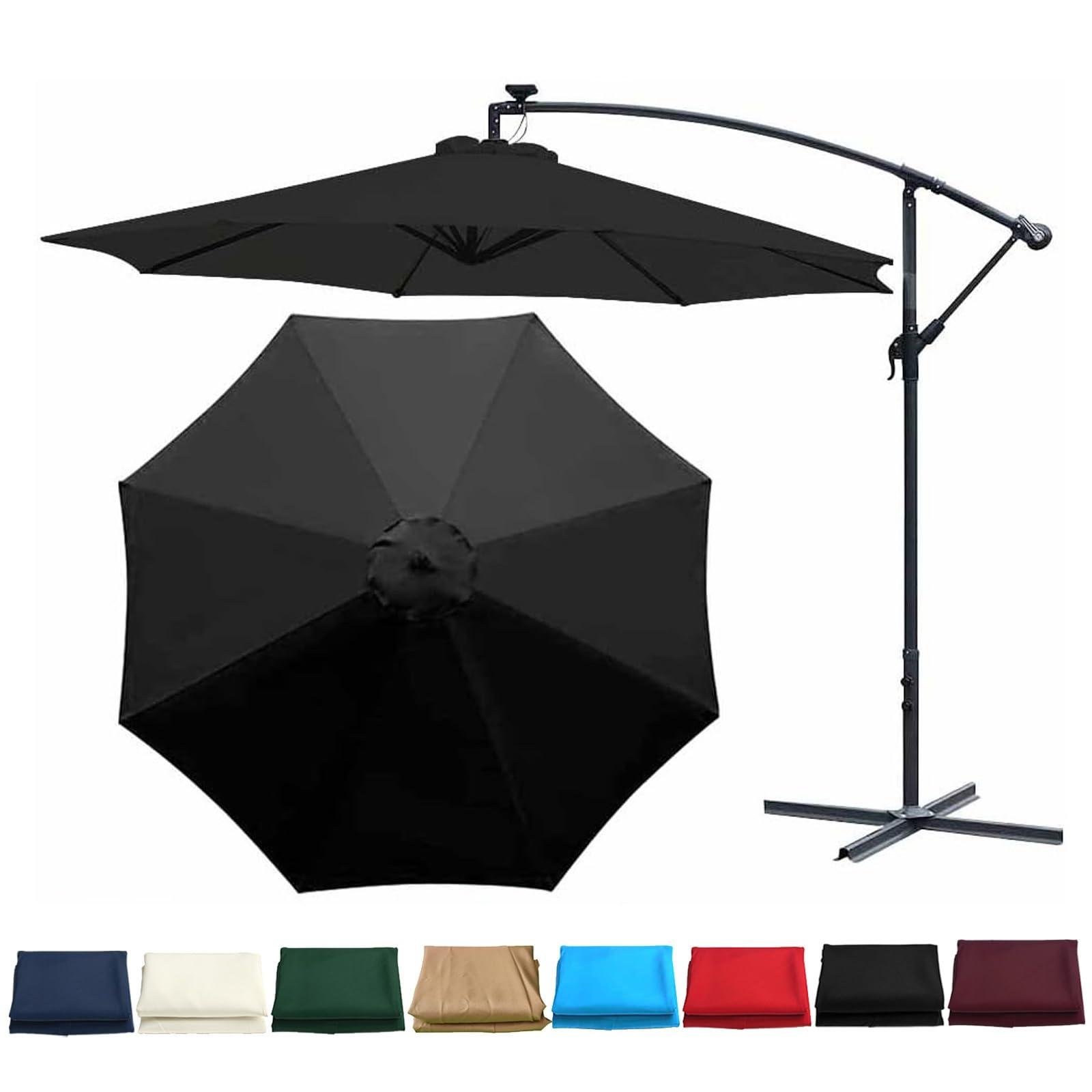 Tissu De Remplacement Auvent De Parapluie Imperméable Uv30+, 4 Taille