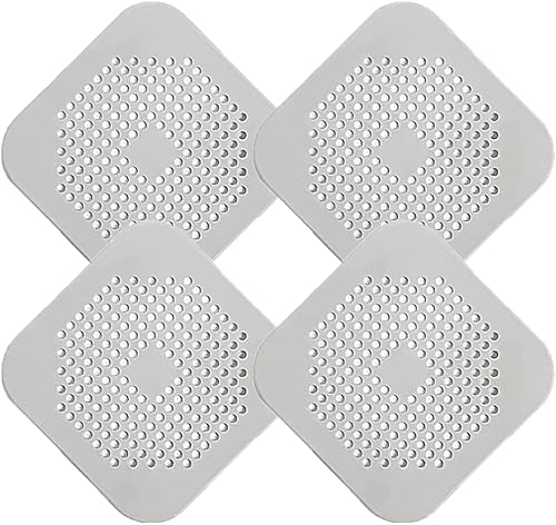 Miniatura 8 de Atrapapelos de Silicona para Desagüe de Ducha, Paquete de 2 Protectores de Desagüe de Silicona y Cubierta de Desagüe de Ducha, Colador de Desagüe