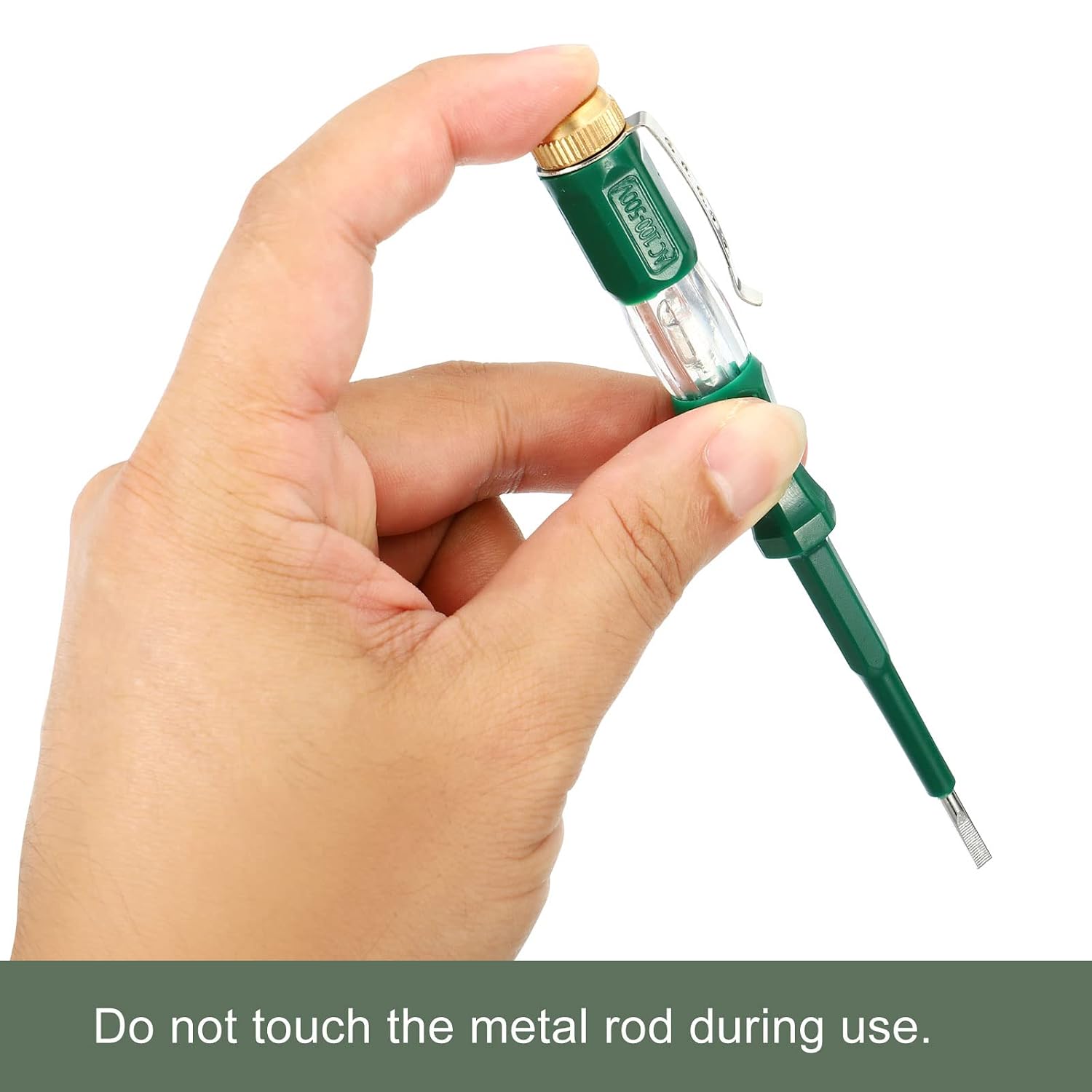 YOKIVE 3 Pcs Voltage Circuit Tester, 3mm Slotted Screwdriver, Great for Office, Art, Home, Daily Use (AC 100-500V, Green)