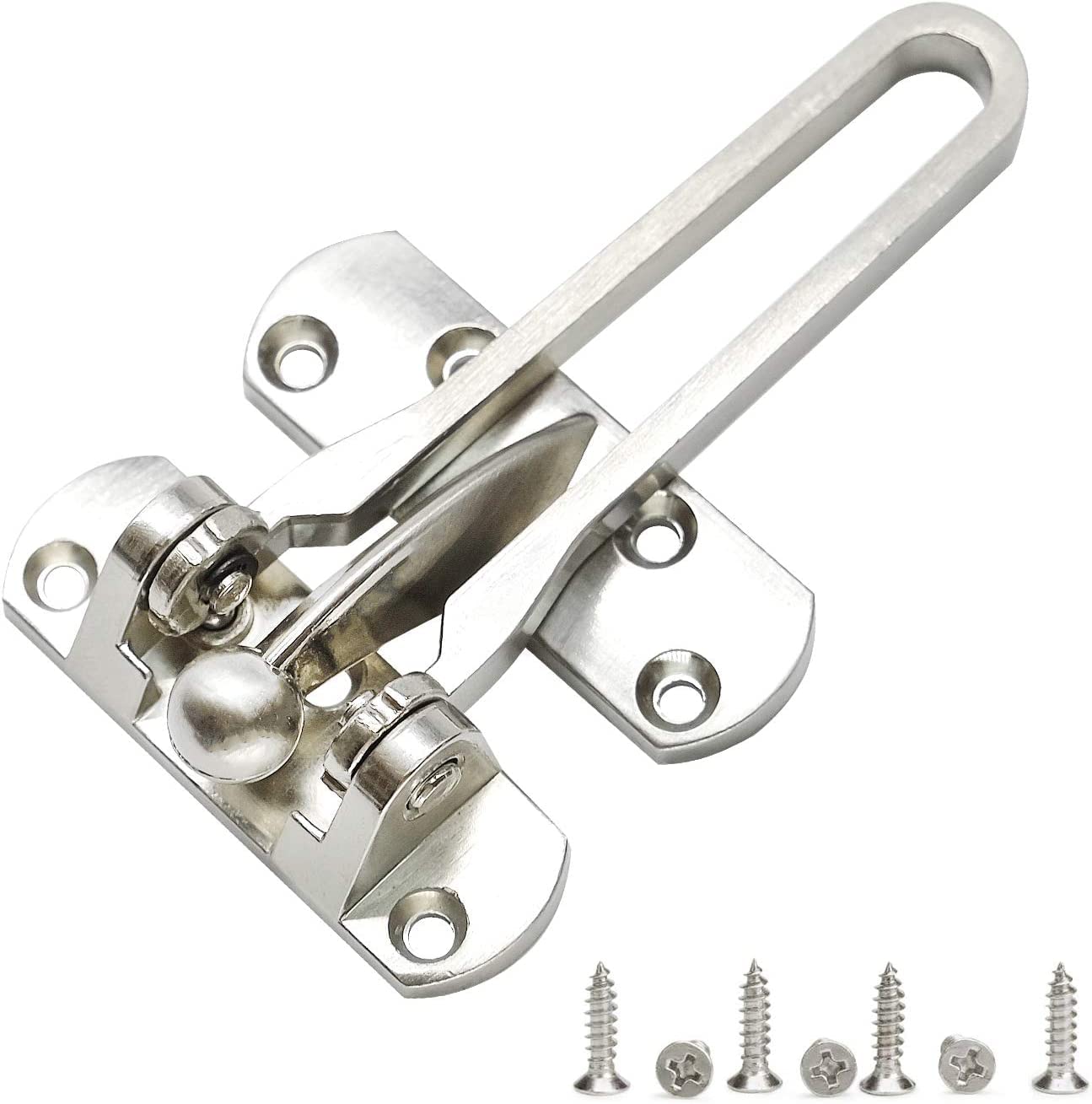 Home Security Door Lock, Front Door Locks for Kids, Home Reinforcement Lock for Swing-in Doors, Latch Guard Clasp,Thicken Solid Aluminium Alloy, Night Lock to Defend Your Home