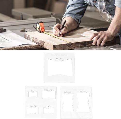 Miniatura 5 de Oumefar Kit de 3 plantillas de incrustaciones de mariposa, 6 x 6 pulgadas con incrustaciones de mariposa y plantillas decorativas para carpintería