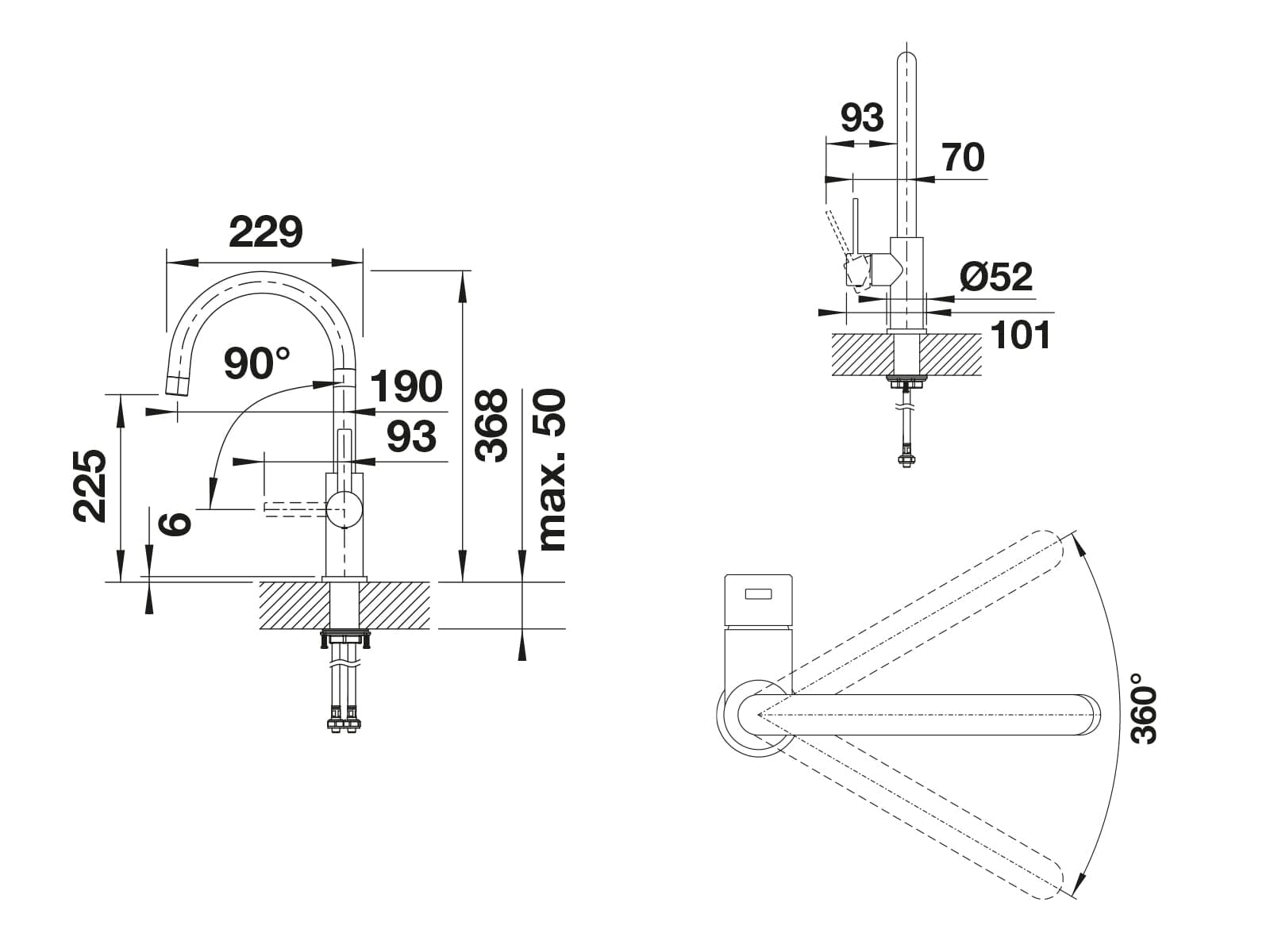 BLANCO 523120 Candor Robinet de cuisine en acier inoxydable brossé