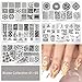 Biutee 19pcs Nail Stamp Plates set 15 plate 1Stamper 2Scraper 1storage bag Nails Art Stamping Plate Scraper Stamper Set Leaves Flowers Animal Nail plate Template Image Plate