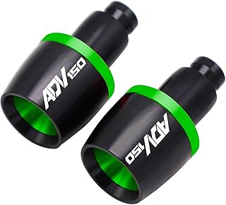 Motorcycle End Grip Slider For H-on-d-a ADV150 ADV 150 ADV-150 Motorcycle CNC Aluminum Handlebar Grips Handle Bar Cap End Plugs (Color : Silver)