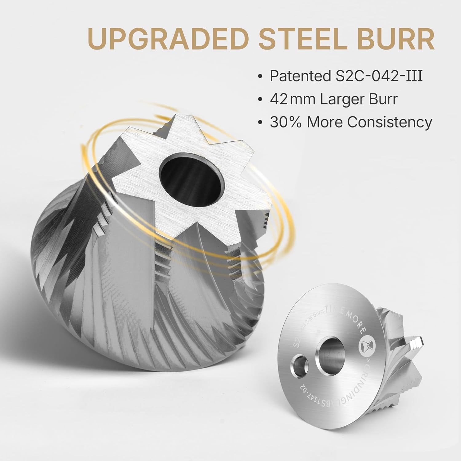TIMEMORE C5 PRO Manual Coffee Grinder with S2C-042-III Conical Burr, 0.031mm Precision Adjustment,Double Bearing Positioning All-Metal Portable Hand Coffee Grinder for Espresso/French Press/Pour Over