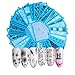 JUNGEN 48 hojas Pegatina de uñas con Patrón de flores de encaje negro blanco Pegatina de uñas de arte Apliques de uñas DIY para Uso profesional o familiar