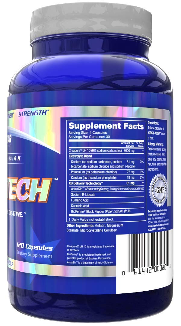 Buy CreaTech Buffered Creatine Capsules 3 Grams Creapure Buffered