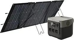 EF ECOFLOW Gerador Solar 220V RIVER 2 Pro 768Wh com NextGen Painel Solar Portátil Bifacial 160W, X-Boost até 1600W | Estação de Energia Portátil para Emergências, Camping, RV e Uso Doméstico