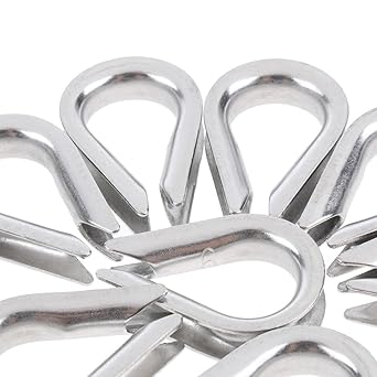 CALANDIS 304 Stainless Steel Wire Rope Cable Thimbles for 2-8mm Cable 6mm 20 Pieces