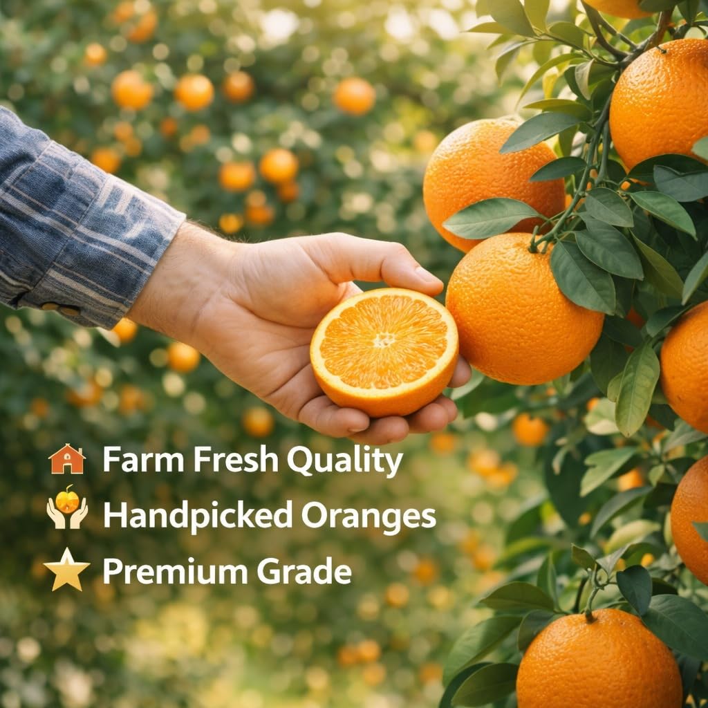 Navel Oranges 4 lb, Sweet Seedless Citrus Fruit, Easy Peel Fresh Juicy Oranges, Healthy Fresh Fruit