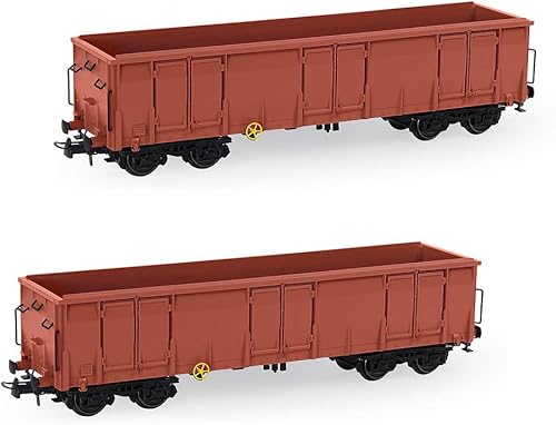 Miniatura 2 de Evemodel Coche de góndola del lado alto de la escala de 2pcs HO 187 vagones ferroviarios Rollong Stock Container Carriage 187 Coche de carga