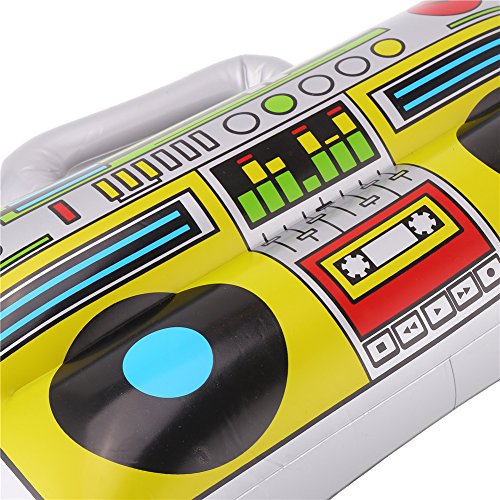 Decora 16 inch Novelty Inflatable Boombox for 80s 90s Party Decoration, Silver, Pack of 2 - Thumbnail 4