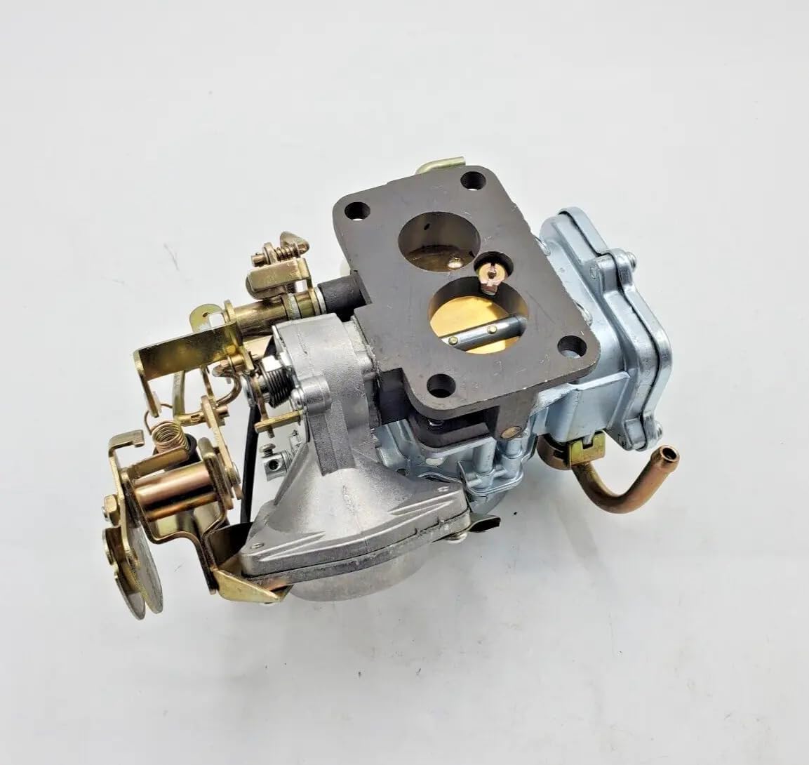 Angled view of the Generic Carburetor 1942-13-600 with linkages