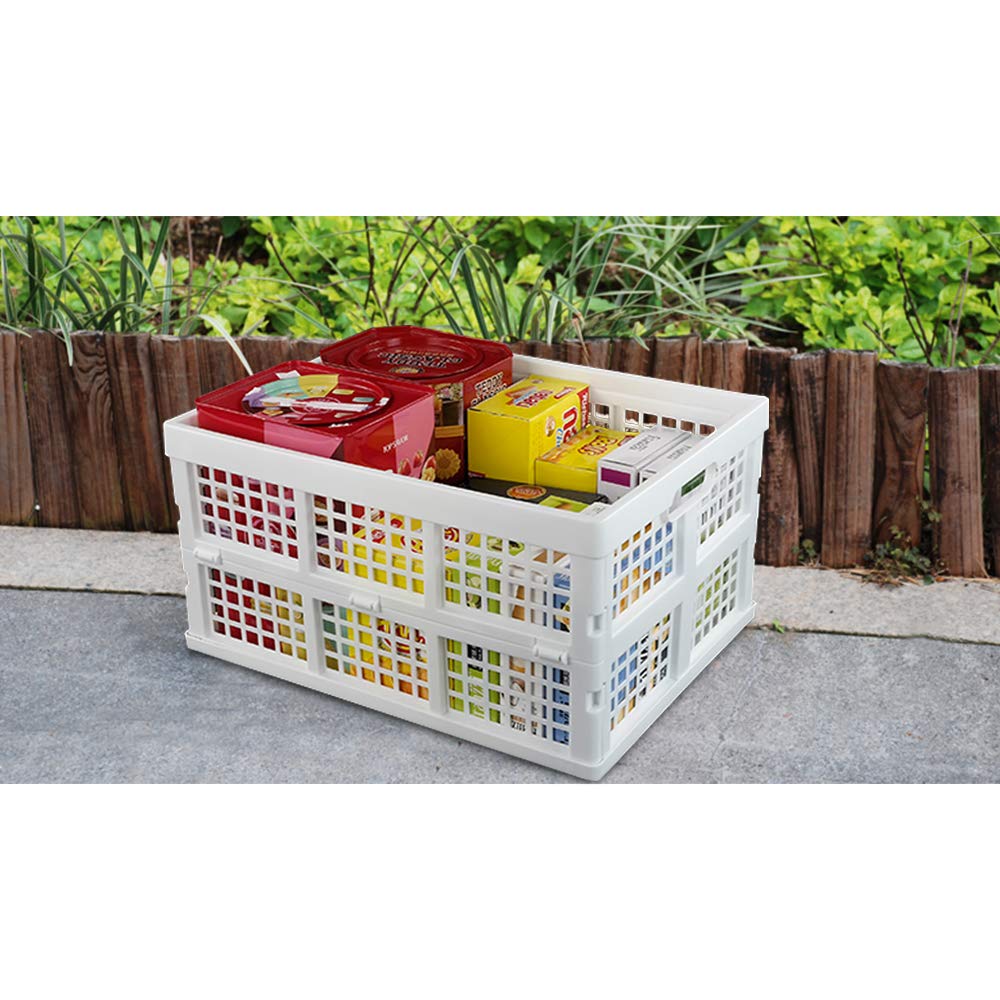 Asking 30 L Klappkiste Einkaufskorb Faltbox, 3er-Set Stabile Profi Klappbox