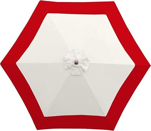 Miniatura 52 de Formosa Covers Toldo de repuesto para sombrilla de patio de 9 pies y 6 varillas – Lona superior – Protección UV 300D y tela resistente al agua – Dúo