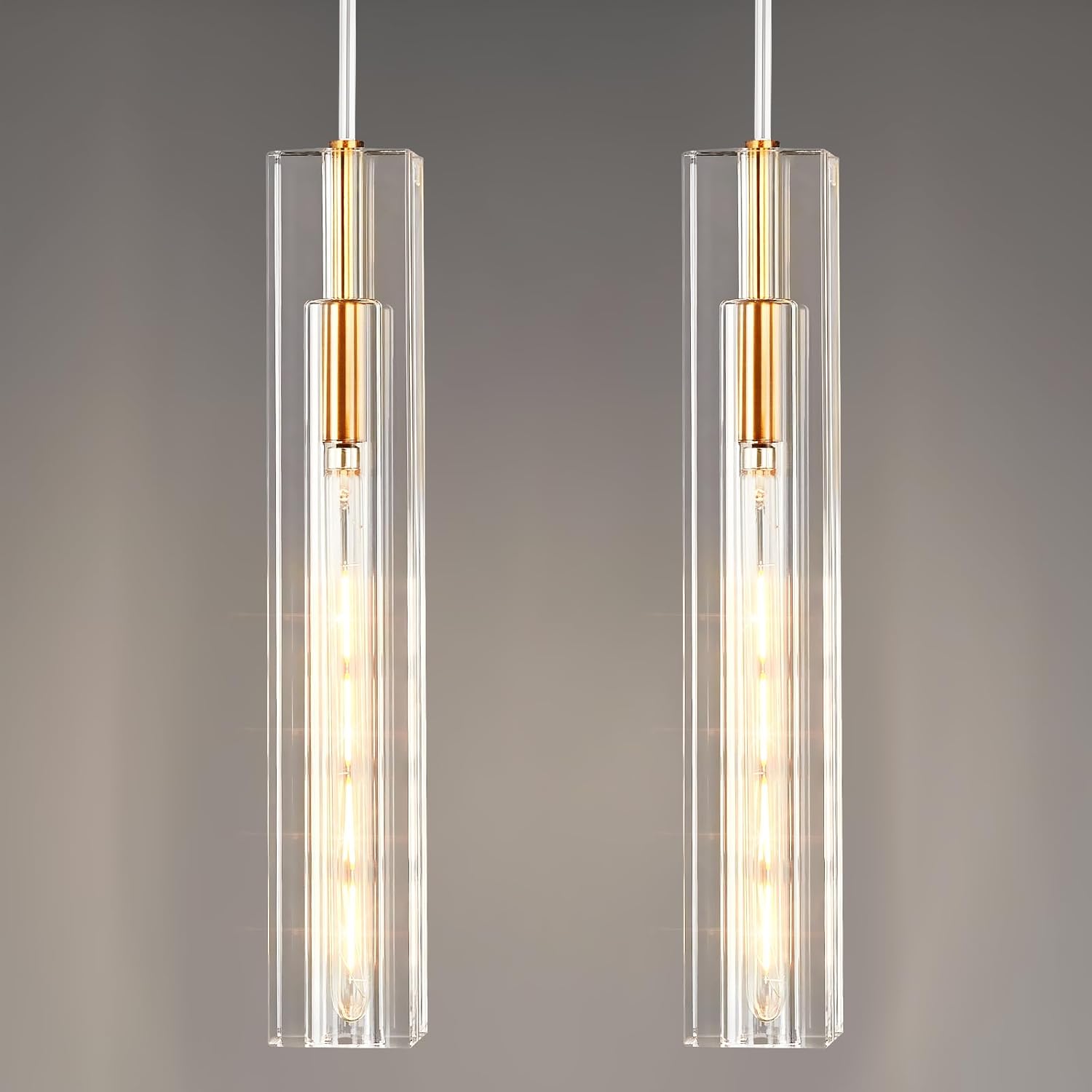 Modern Crystal Ceiling Kitchen Light Fixtures Pendant Lights Mini Pendant Light Pendant Lighting for Kitchen Island Bedroom Living Room Hallway Dining Room (1 Pack)