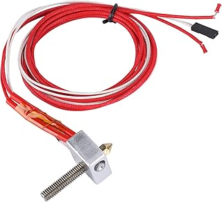 Sanpyl Bocal de impressão 3D, acessórios de impressora 3D Kit de cabeça de impressão extrusora de bocal MK8, material de latão de aço inoxidável de alumínio, para peças de substituição de impressora 3D