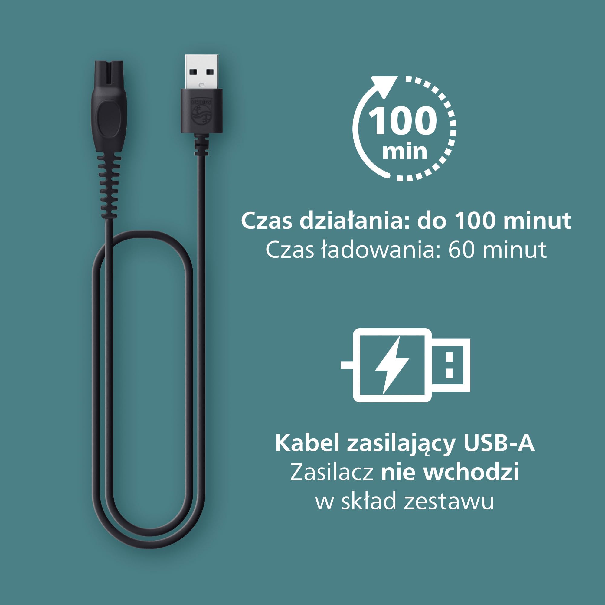 Philips Body Groomer Seria 5000 – trymer do ciała dla mężczyzn Triple Protect, Zapewnia golenie okolic intymnych, Trymer jest w pełni wodoodporny, a jego czas działania wynosi 100 minut; BG5485/30