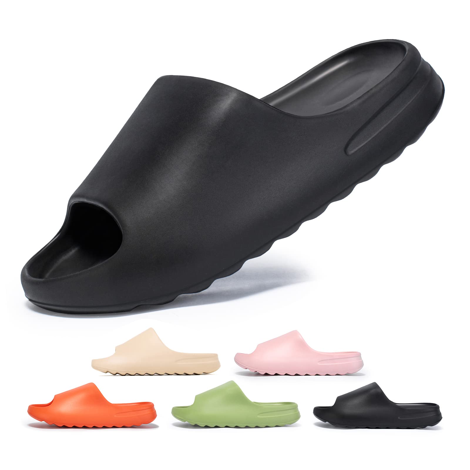 DDXYYDSCloud Slides for Men and Women, Comfy Lightweight Slippers, Thick Sole Anti-Slip Shower Slides Sandals Quick Drying Shoes for Indoor Outdoor