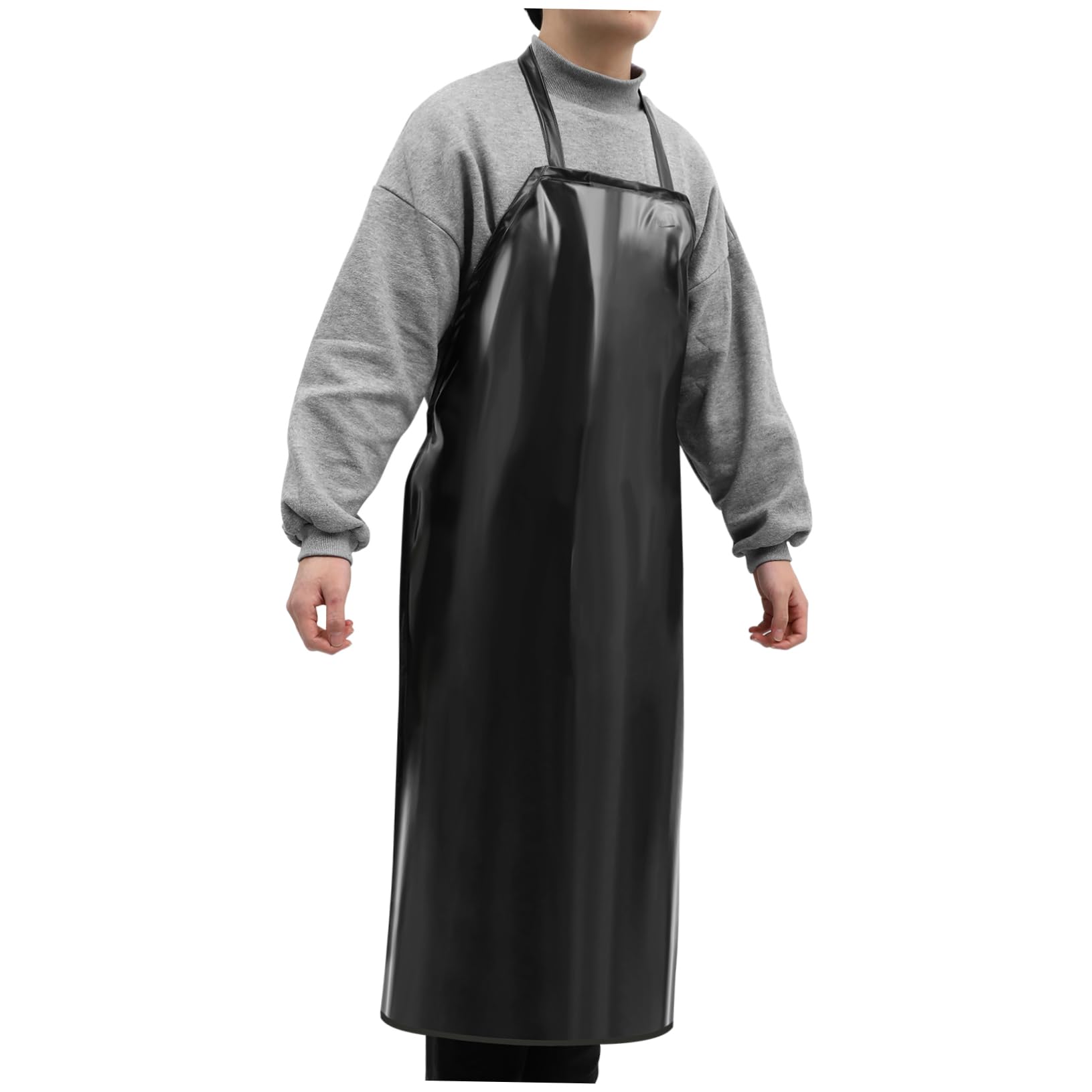Unomor Heavy Duty Waterproof Apron Men's Kitchen Apron Halter Neck Sleeveless Industrial Pvc