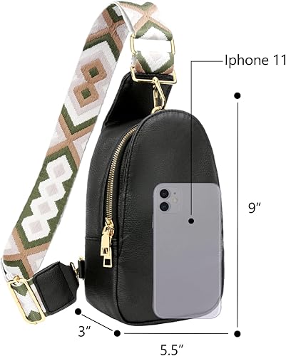 Miniatura 5 de KKXIU Riñonera pequeña para mujer, cangurera de cuero, bolsa cruzada para teléfono celular, bolsa de viaje de hombro, regalos para adolescentes