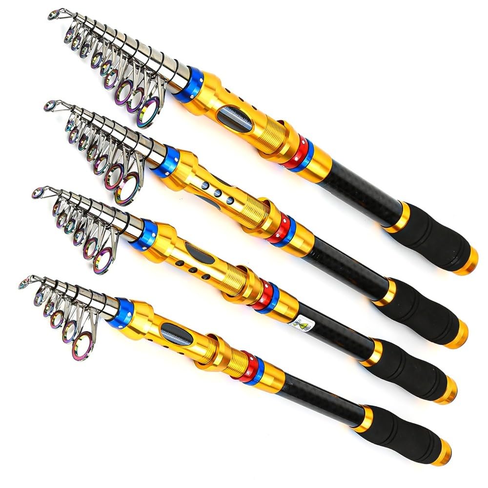 Wędka, Carbon Fiber Telescopic Fishing Rod 2.4-3.6m Travel Sea Fishing Rod Sprzęt wędkarski