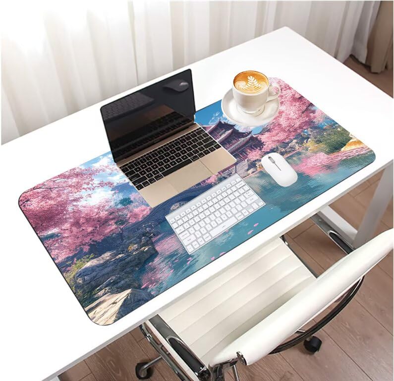 Tapis de souris XXL imperméable haute précision avec base antidérapante bleue - 3