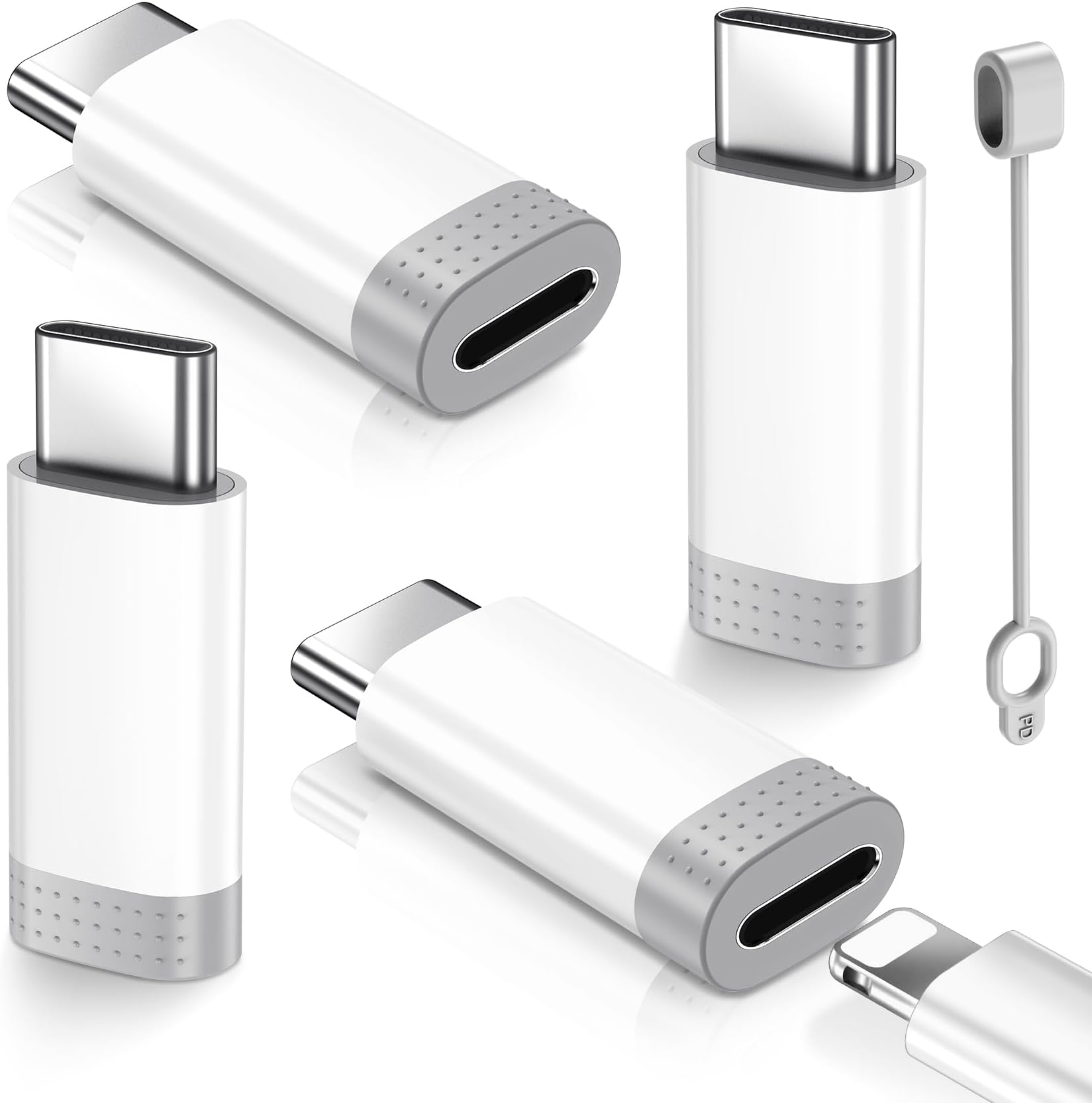 𝟒𝐏𝐚𝐜𝐤 𝐔𝐩𝐠𝐫𝐚𝐝𝐞𝐝 Lightning to USB C Adapter for iPhone15/16/17 Pro/17 Pro Max,Fast Charging&Data Transfer,Type C Charger Connector Cable for 17/16,Serial Adapter-Not for Headphone/OTG
