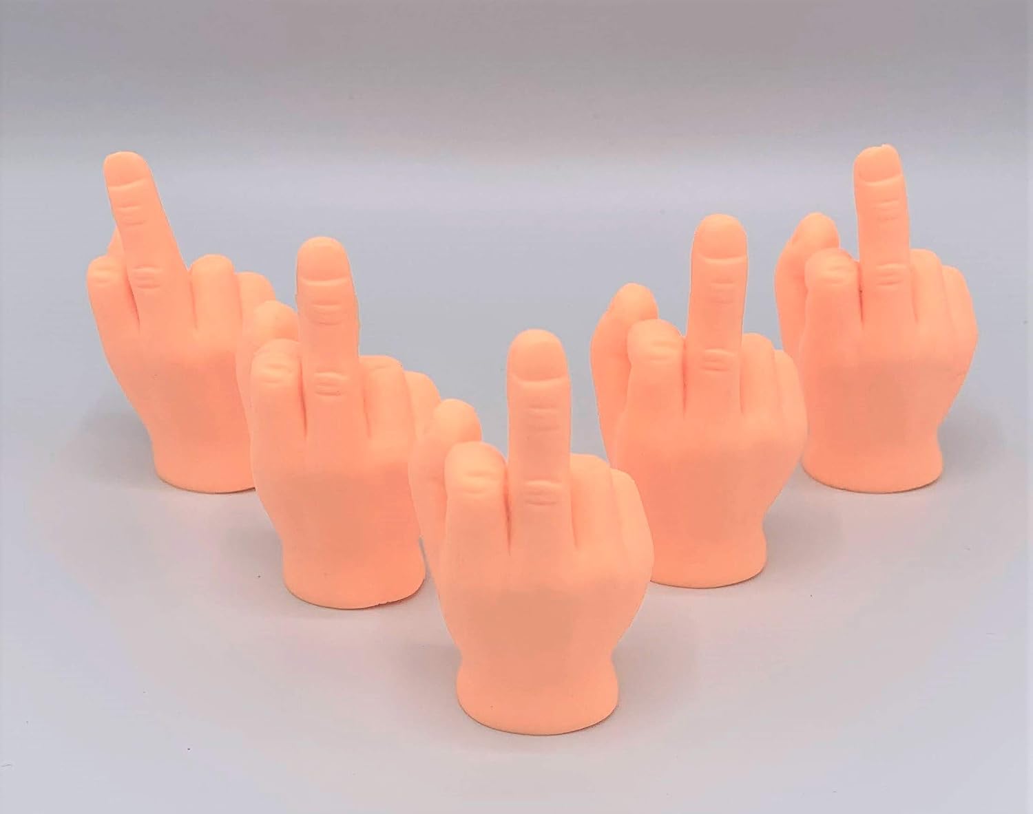 DR DINGUS Middle Finger Hands (10 Pack) – Premium Rubber Little Tiny Finger Hands – Fun and Realistic Design - Hilarious!!!