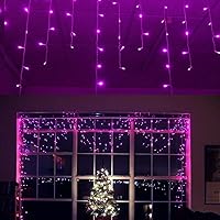 Vista 3 de Lainin Tira de luces LED de 96 luces LED enlazables de 11.5 ft con 8 modos de control para interior/exterior/patio/boda/fiesta de Navidad