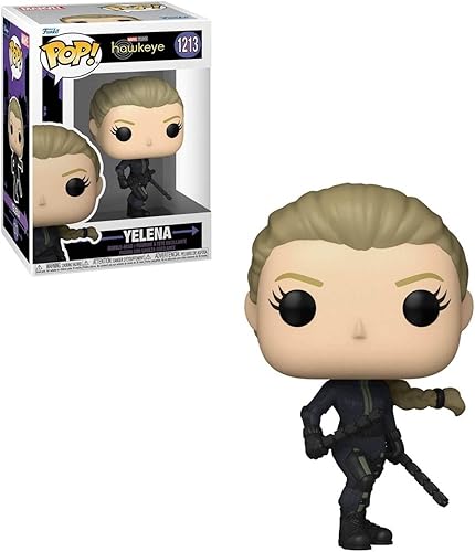 Miniatura 7 de POP Marvel: Hawkeye – Yelena Belova [Black Widow] Funko Figura de vinilo (paquete con funda protectora de caja compatible)