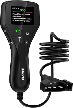 ELFREE OBD1 Scanner Compatible with Ford Lincoln Mercury 1981-1995 | LCD Display with Code Definitions; Plug & Play Operation; Reinforced Connector Pins; 9FT Extended Cable