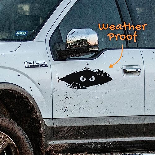 Stickios Car Decals - Funny Monster Sticker For Cars, Trucks, Dents & Sports Cars - Large Black Vinyl Bumper Sticker Made In Usa - Shredder (11X4.25 Inches) #TOP6