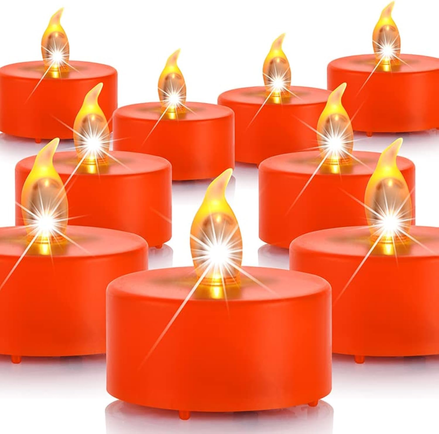 Tea Light, 200 Pack Flameless LED Tea Lights Candles Flickering red 200+ Hours Battery-Powered Tealight Candle. Ideal for Party, Wedding, Birthday, Gifts and Home Decoration