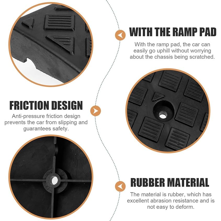 Rampa portátil de PVC negra para vehículos y sillas de ruedas miniatura 3